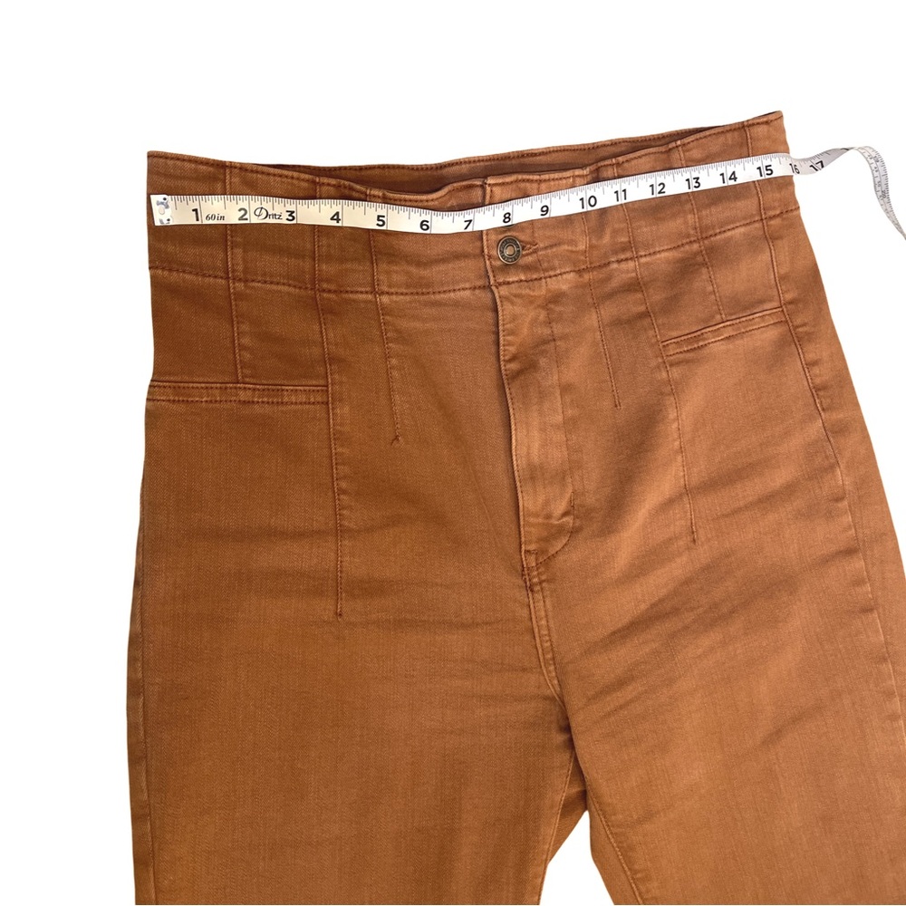 🍂 We The Free High-Rise Flare Jeans - Boho Chic in Terracotta! 70s Vibe - Picture 6 of 11